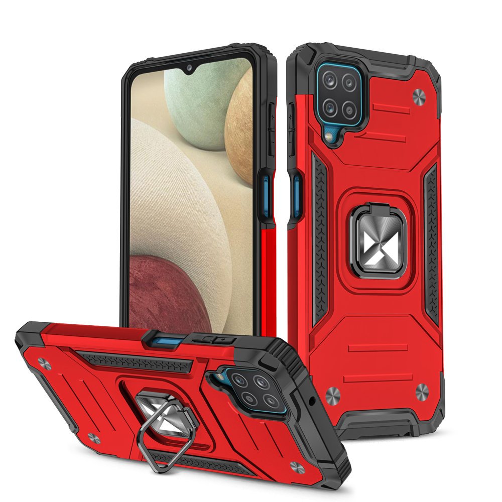 Pokrowiec Wozinsky Ring Armor pancerny czerwony Samsung Galaxy M12