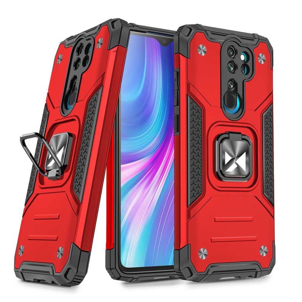 Pokrowiec Wozinsky Ring Armor pancerny czerwony Xiaomi Redmi Note 8 Pro