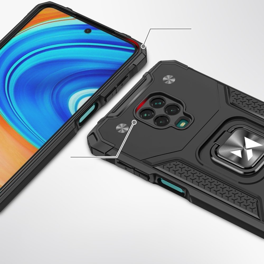 Pokrowiec Wozinsky Ring Armor pancerny niebieski Xiaomi Redmi Note 9 Pro / 6