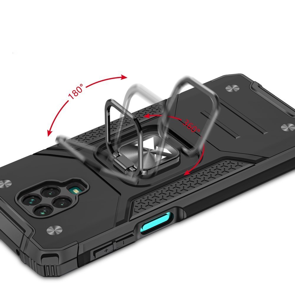 Pokrowiec Wozinsky Ring Armor pancerny niebieski Xiaomi Redmi Note 9S / 2