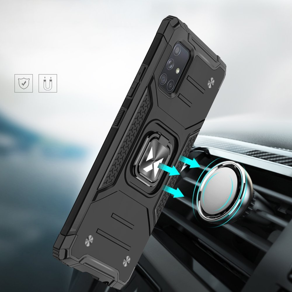 Pokrowiec Wozinsky Ring Armor pancerny srebrny Samsung Galaxy A71 4G / 5 Pokrowiec Wozinsky Ring Armor pancerny srebrny Samsung Galaxy A71 4G / 5