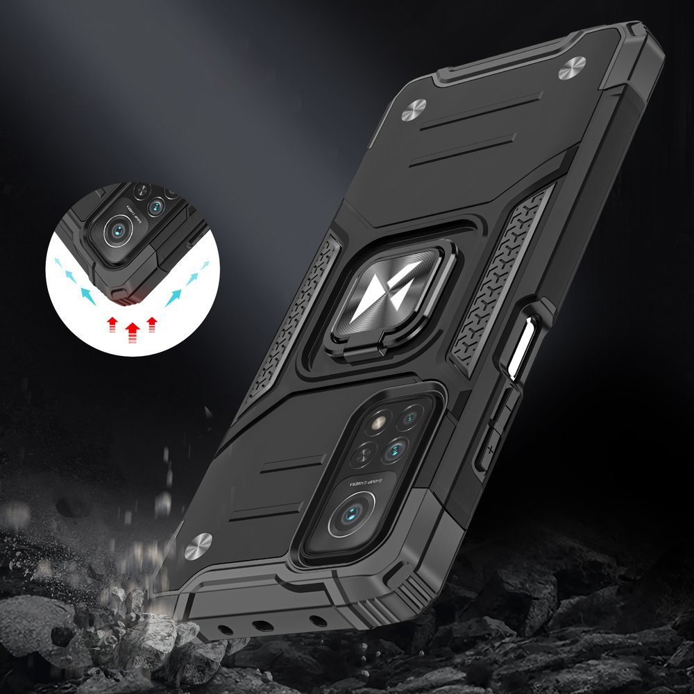 Pokrowiec Wozinsky Ring Armor pancerny srebrny Samsung Galaxy A72 4G / 7 Pokrowiec Wozinsky Ring Armor pancerny srebrny Samsung Galaxy A72 4G / 7