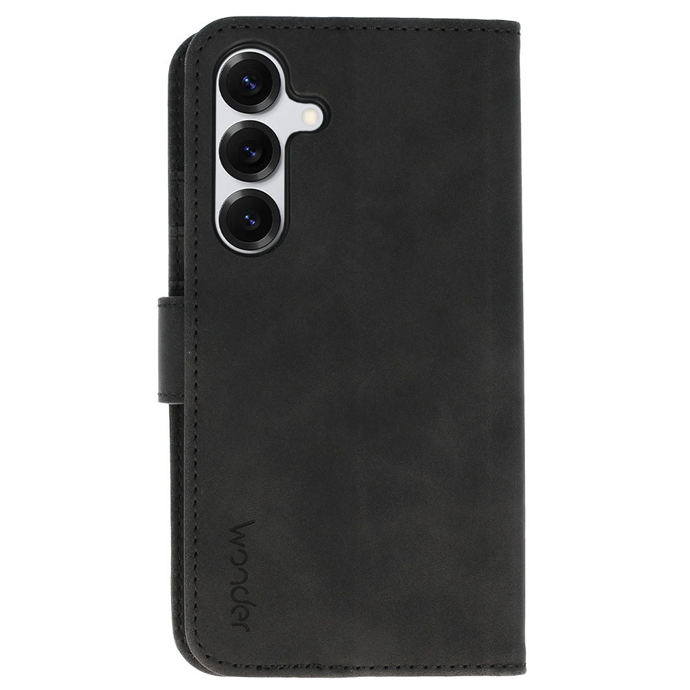 Pokrowiec z klapką Kabura Wonder Fancy czarny Samsung Galaxy S25 / 3 Pokrowiec z klapką Kabura Wonder Fancy czarny Samsung Galaxy S25 / 3