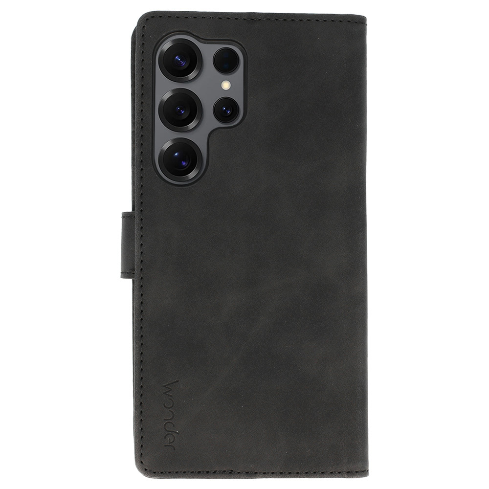 Pokrowiec z klapką Kabura Wonder Fancy czarny Samsung Galaxy S25 Ultra / 3 Pokrowiec z klapką Kabura Wonder Fancy czarny Samsung Galaxy S25 Ultra / 3