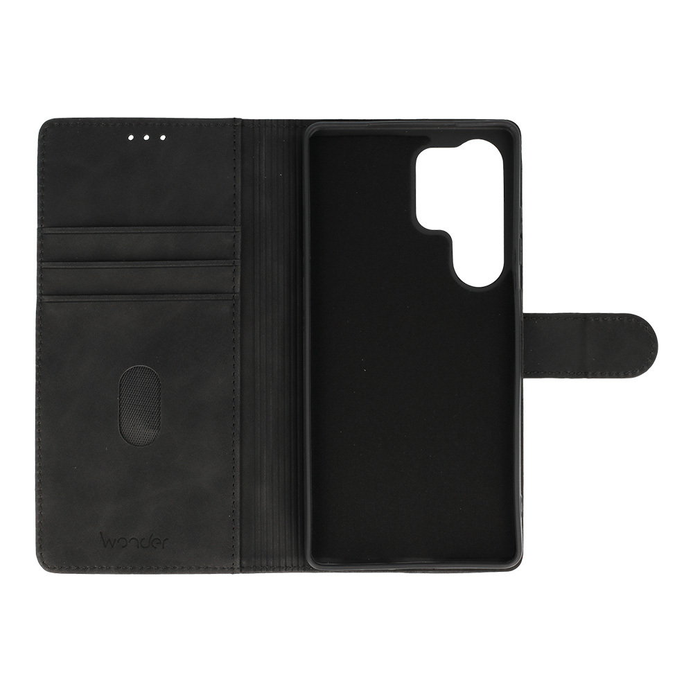 Pokrowiec z klapką Kabura Wonder Fancy czarny Samsung Galaxy S25 Ultra / 4 Pokrowiec z klapką Kabura Wonder Fancy czarny Samsung Galaxy S25 Ultra / 4