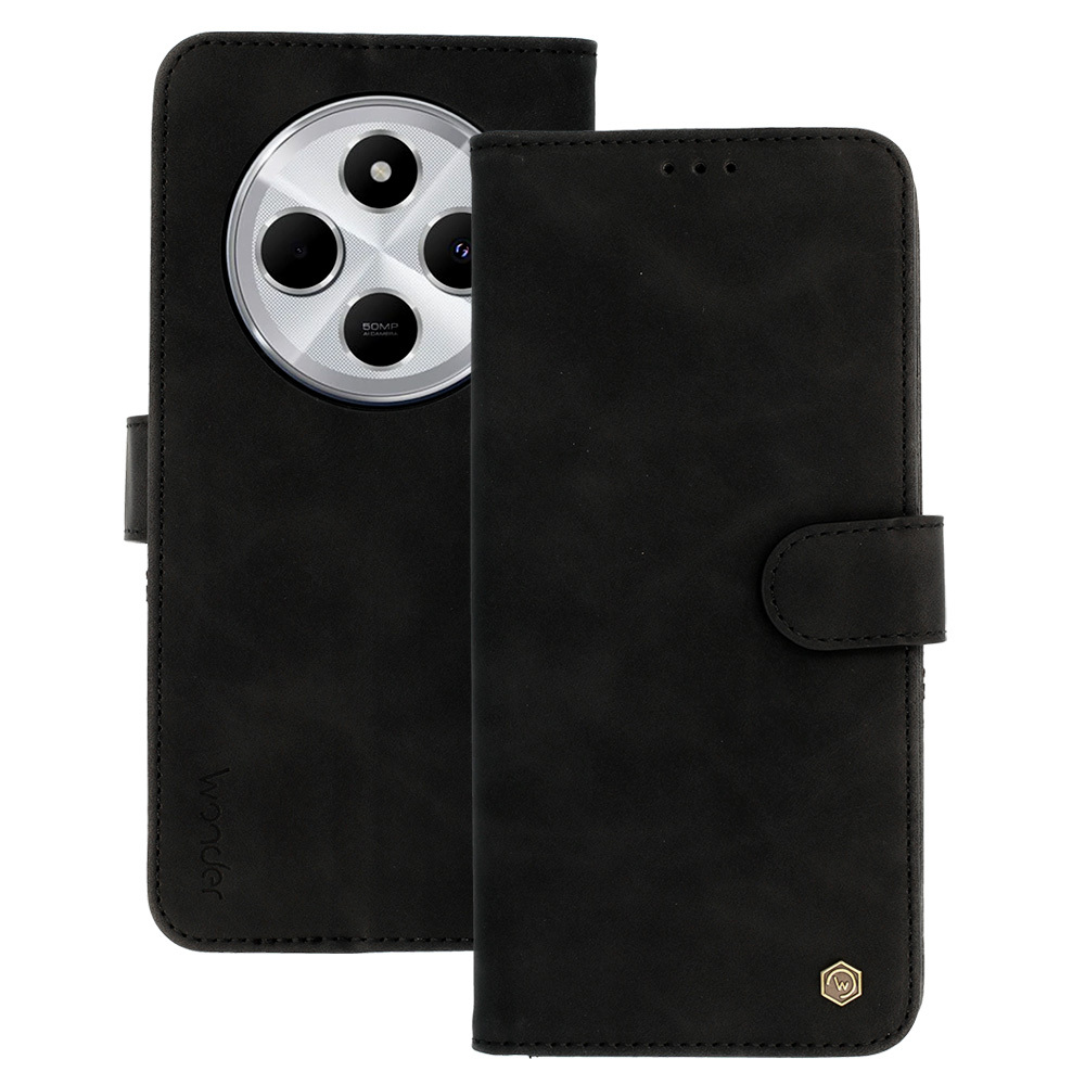 Pokrowiec z klapką Kabura Wonder Fancy czarny Xiaomi Redmi 14C Pokrowiec z klapką Kabura Wonder Fancy czarny Xiaomi Redmi 14C