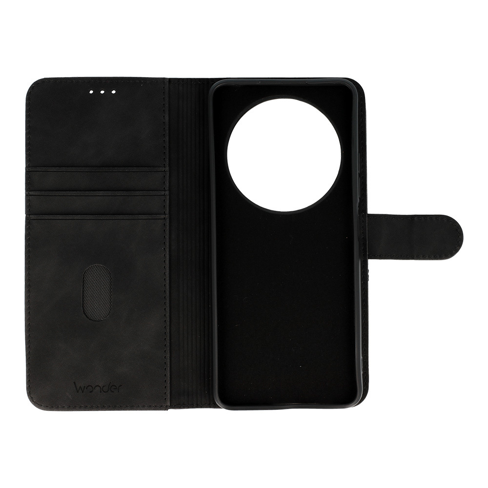 Pokrowiec z klapką Kabura Wonder Fancy czarny Xiaomi Redmi 14C / 4 Pokrowiec z klapką Kabura Wonder Fancy czarny Xiaomi Redmi 14C / 4