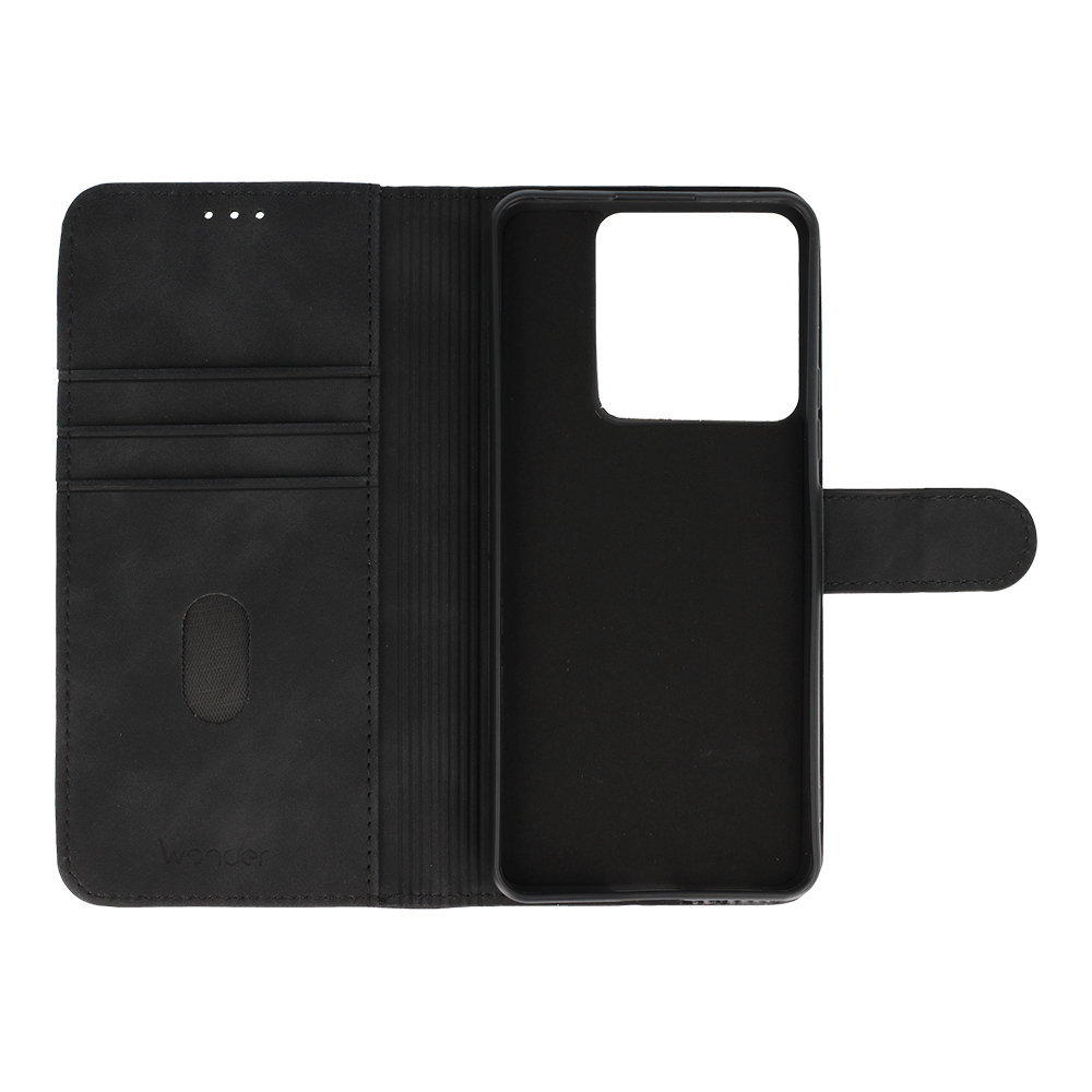 Pokrowiec z klapką Kabura Wonder Fancy czarny Xiaomi Redmi Note 13 Pro 5G / 4 Pokrowiec z klapką Kabura Wonder Fancy czarny Xiaomi Redmi Note 13 Pro 5G / 4