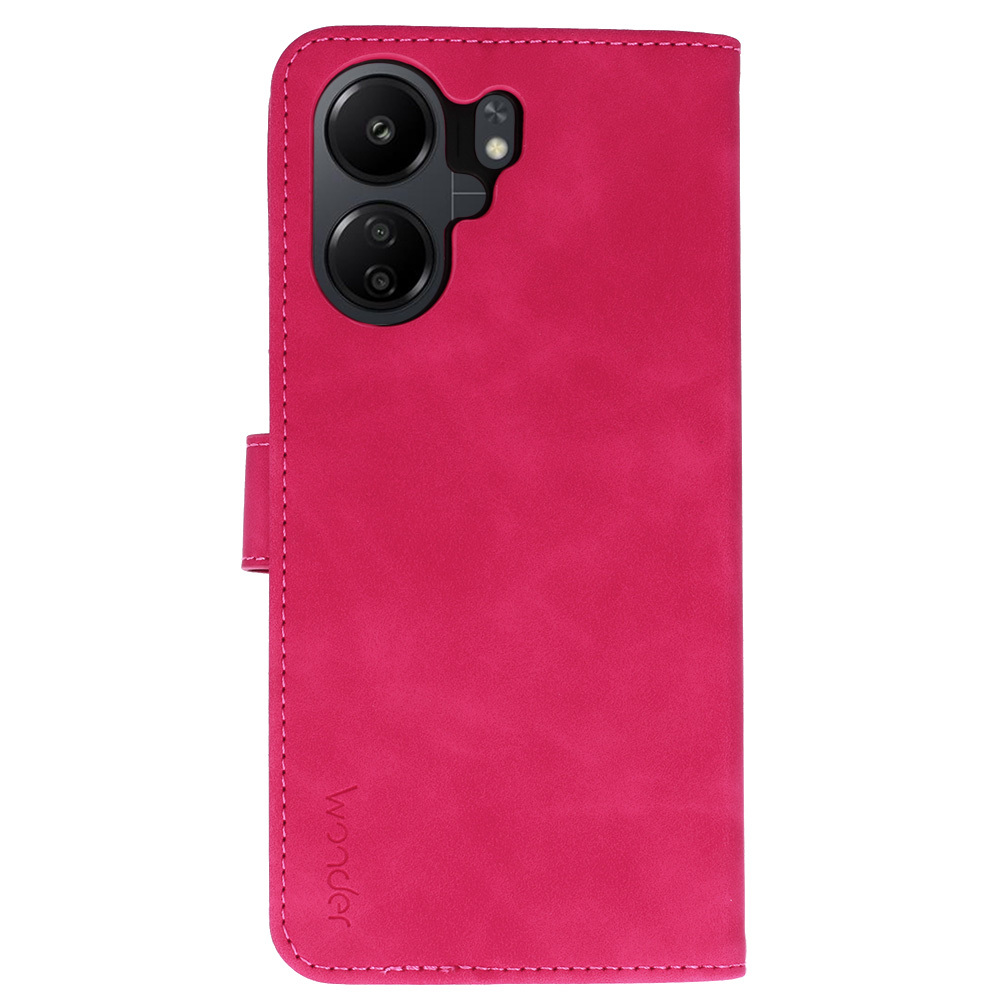 Pokrowiec z klapk� Kabura Wonder Fancy fuksja Xiaomi Redmi 13C / 3