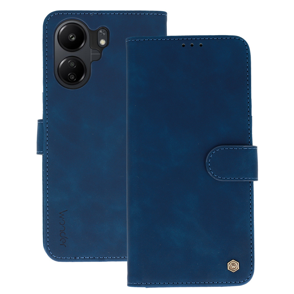 Pokrowiec z klapk� Kabura Wonder Fancy granatowy Xiaomi Redmi 13C