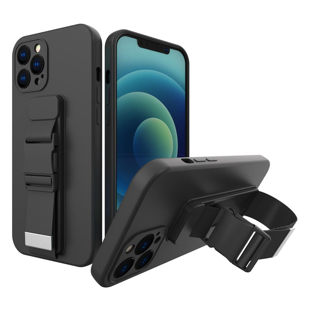 Pokrowiec żelowy Rope Case ze smyczą czarny Samsung Galaxy A71 4G Pokrowiec żelowy Rope Case ze smyczą czarny Samsung Galaxy A71 4G