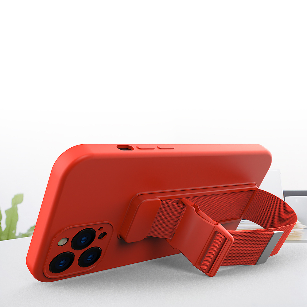 Pokrowiec elowy Rope Case ze smycz czerwony Apple iPhone 12 Pro Max / 6