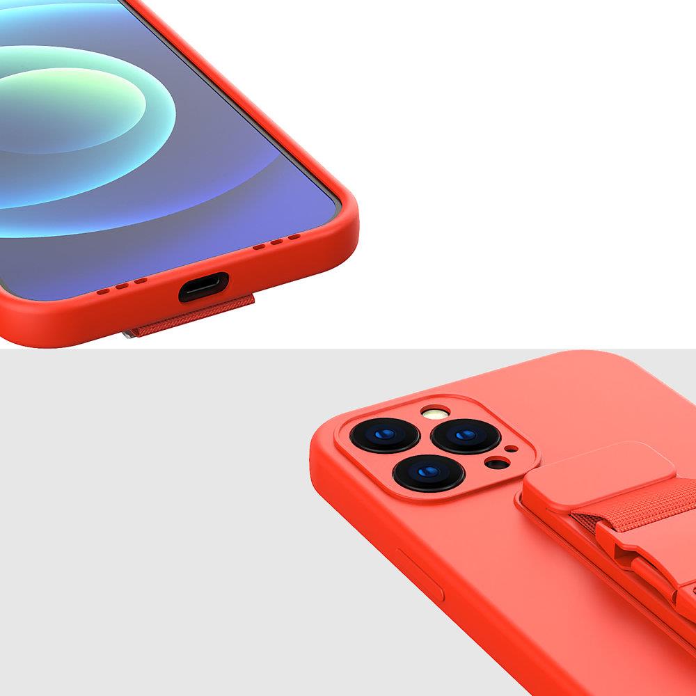 Pokrowiec elowy Rope Case ze smycz czerwony Apple iPhone SE 2022 / 5