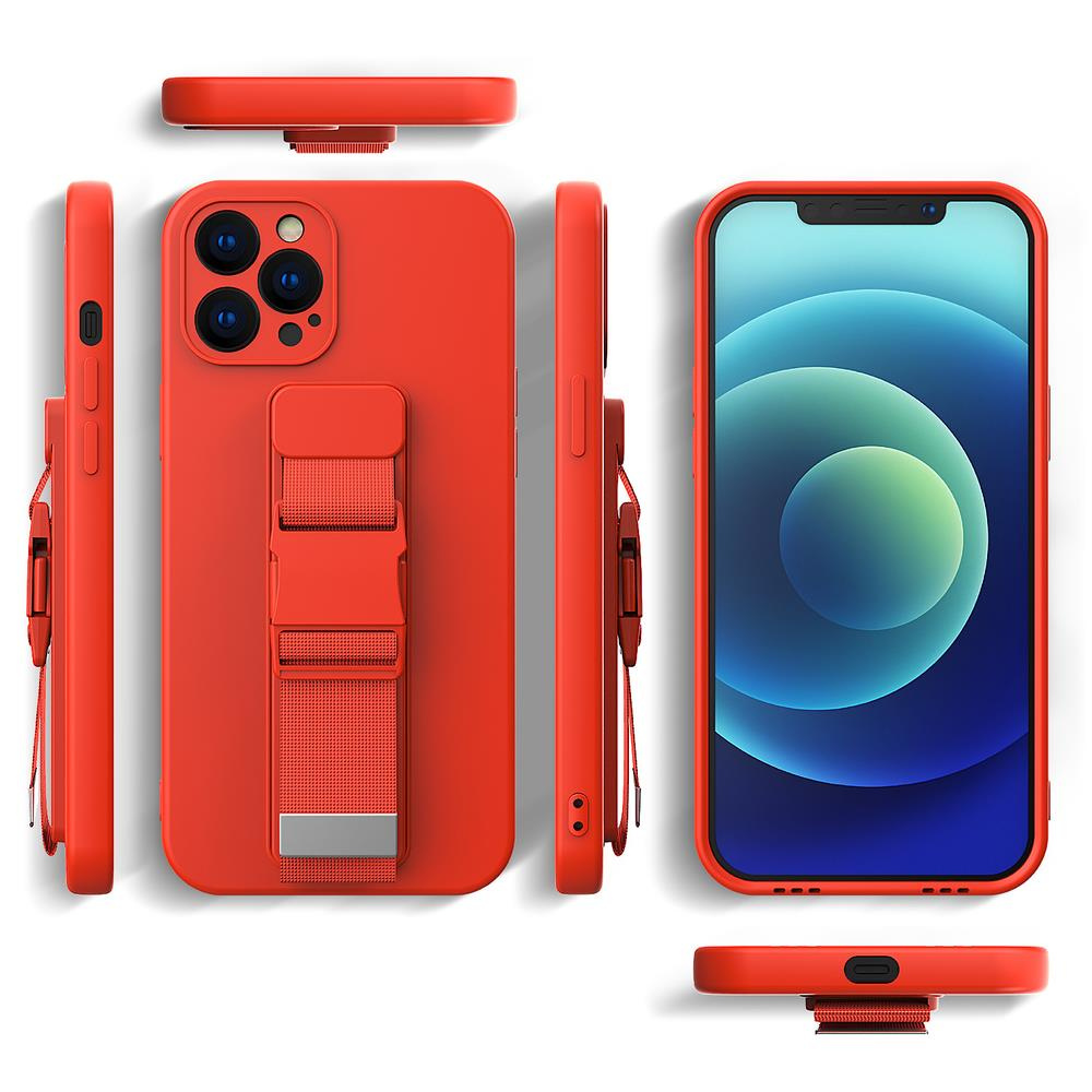 Pokrowiec żelowy Rope Case ze smyczą czerwony Samsung Galaxy A71 4G / 3 Pokrowiec żelowy Rope Case ze smyczą czerwony Samsung Galaxy A71 4G / 3