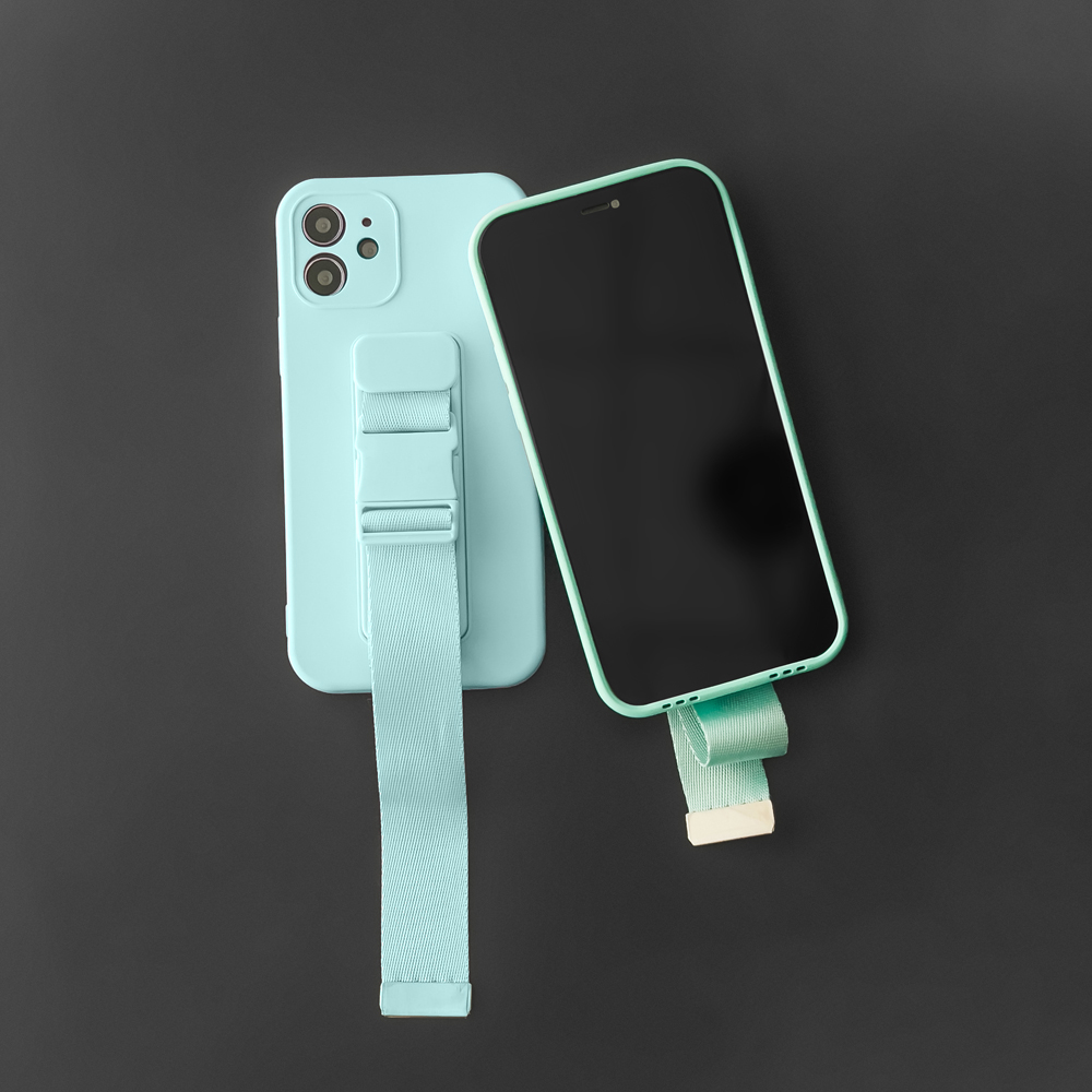 Pokrowiec elowy Rope Case ze smycz fioletowy Apple iPhone SE 2022 / 11