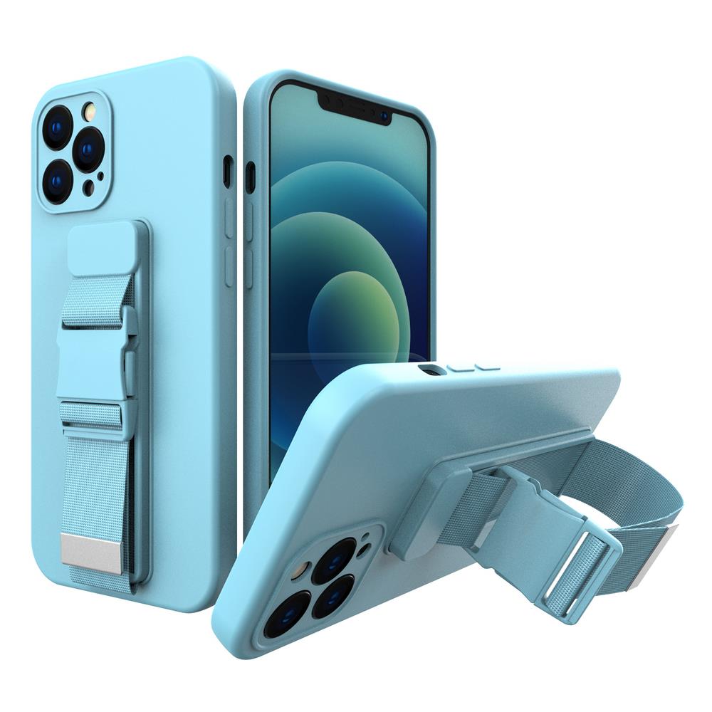 Pokrowiec elowy Rope Case ze smycz niebieski Apple iPhone 12 Pro