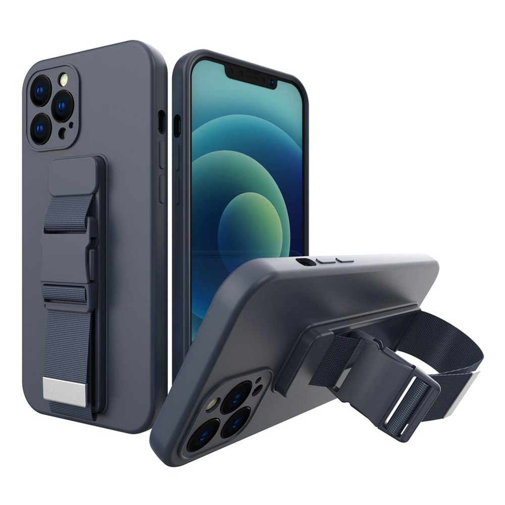 Pokrowiec żelowy Rope Case ze smyczą niebieski Samsung Galaxy A71 4G Pokrowiec żelowy Rope Case ze smyczą niebieski Samsung Galaxy A71 4G
