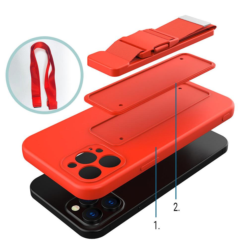Pokrowiec żelowy Rope Case ze smyczą niebieski Samsung Galaxy A71 4G / 6 Pokrowiec żelowy Rope Case ze smyczą niebieski Samsung Galaxy A71 4G / 6