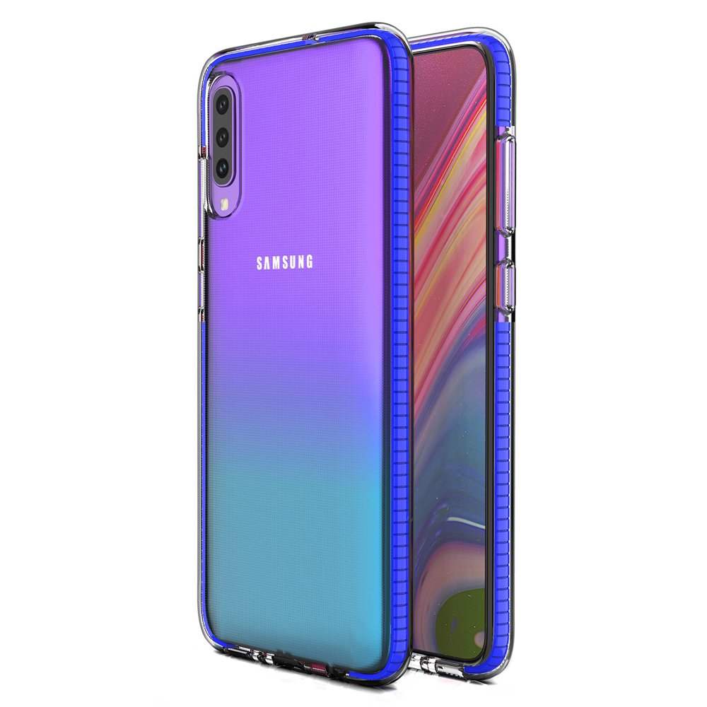 Pokrowiec elowy Spring Case ciemnoniebieski Samsung Galaxy A70