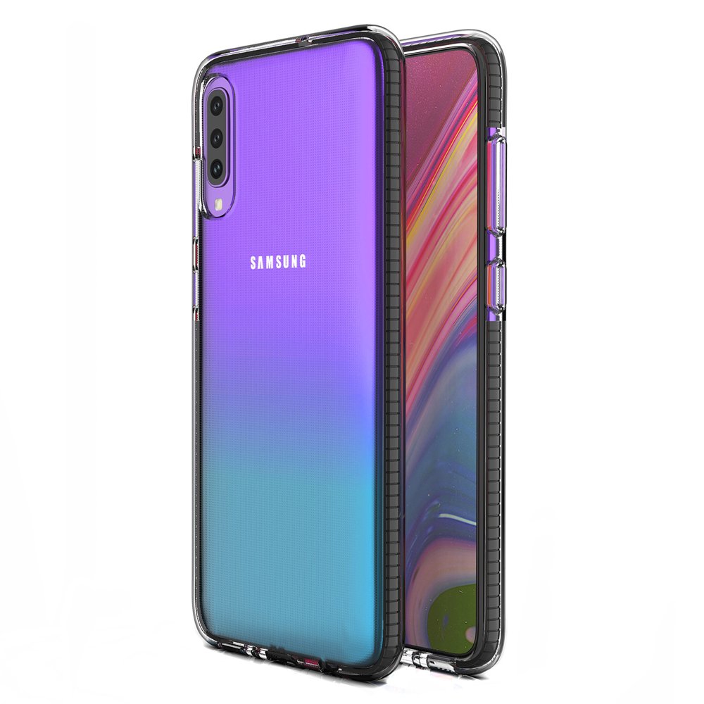 Pokrowiec �elowy Spring Case czarny Samsung Galaxy A70