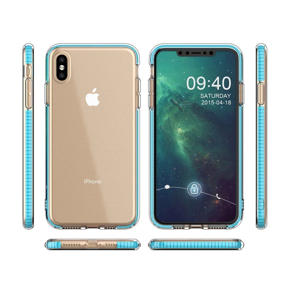 Pokrowiec żelowy Spring Case jasnoniebieski Apple iPhone XS / 2 Pokrowiec żelowy Spring Case jasnoniebieski Apple iPhone XS / 2