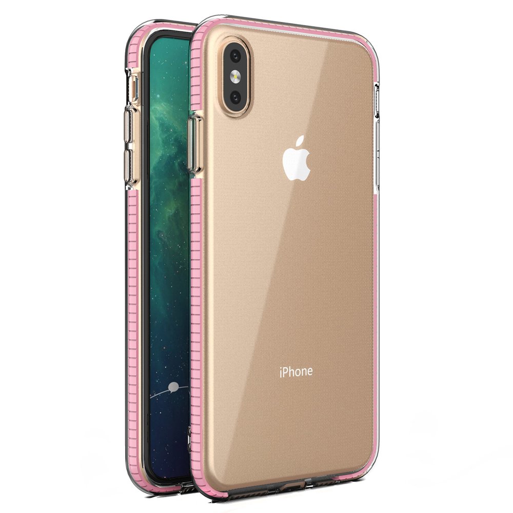 Pokrowiec �elowy Spring Case jasnor�owy Apple iPhone XS Max