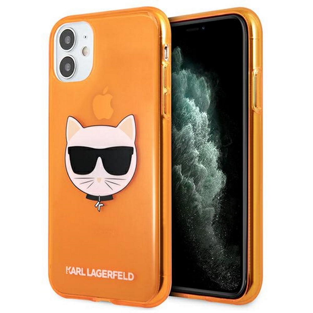  pomaraczowe hard case Glitter Choupette Fluo Apple iPhone 11