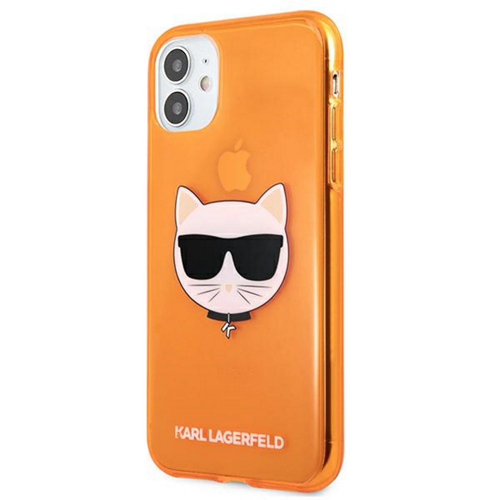  pomara�czowe hard case Glitter Choupette Fluo Apple iPhone 11 / 2