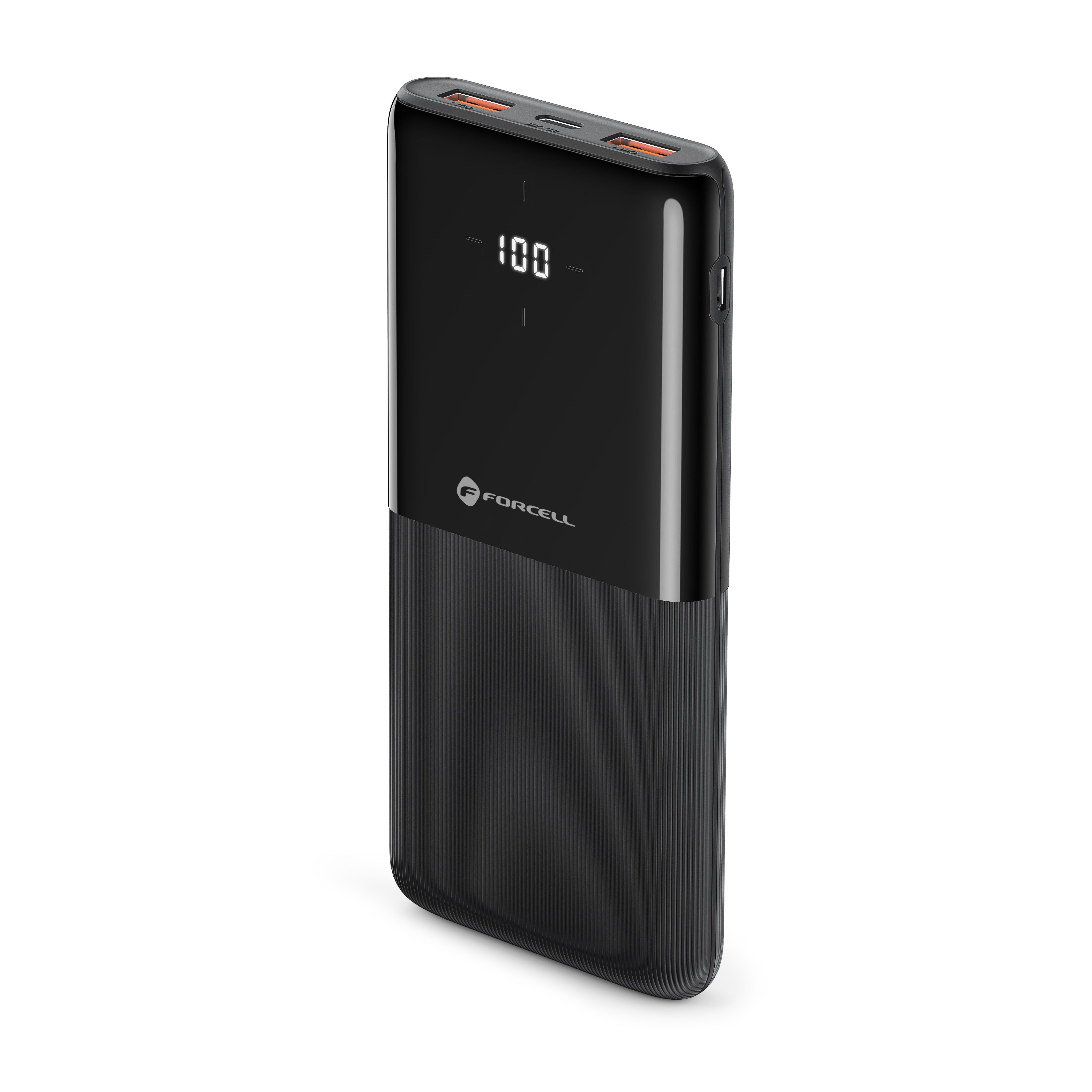 Powerbank Forcell F-Energy P10k1 20W USB-C QC3.0 czarny 10000 mAh