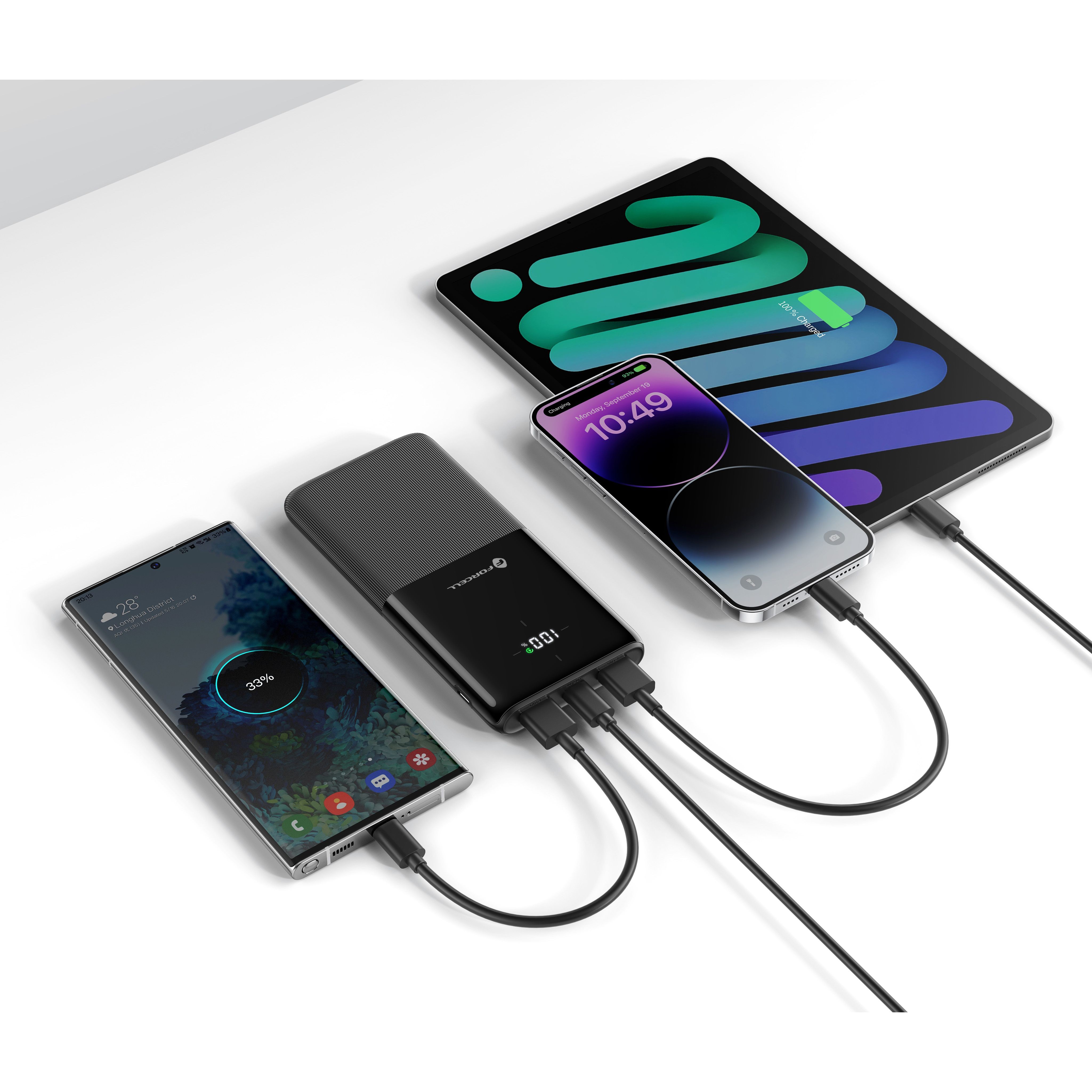 Powerbank Forcell F-Energy P10k1 20W USB-C QC3.0 czarny 10000 mAh / 2