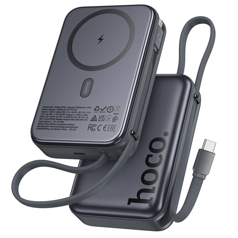 Powerbank Hoco 20000mAh 45W USB-C MagSafe czarny
