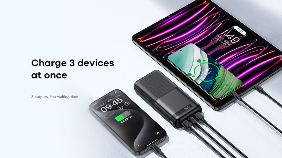 POWERBANK REMAX PILOTEER SERIES 20000mAh RPP-72 PD 20W+QC 22,5W BLACK / 4