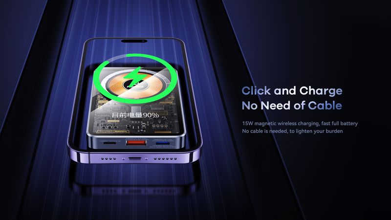 POWERBANK REMAX WALKING SERIES 10000mAh RPP-558 PD20W+QC 22,5W MAGNETIC BLUE / 4