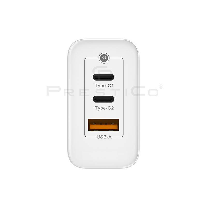 Prestico �adowarka sieciowa F28 1xUSB-QC 2xUSB-C PD GaN 65W bia�a / 3