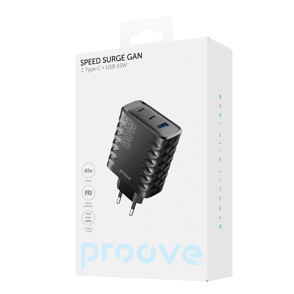 Proove �adowarka sieciowa Speed Surge Gan 65W czarna / 2