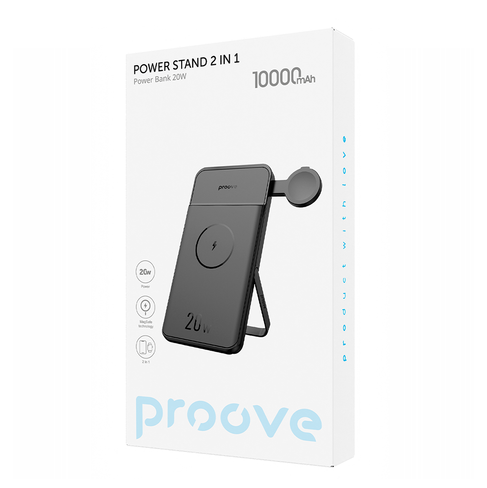 Proove power bank Power Stand 2 w 1 20W 10000mAh czarny / 2