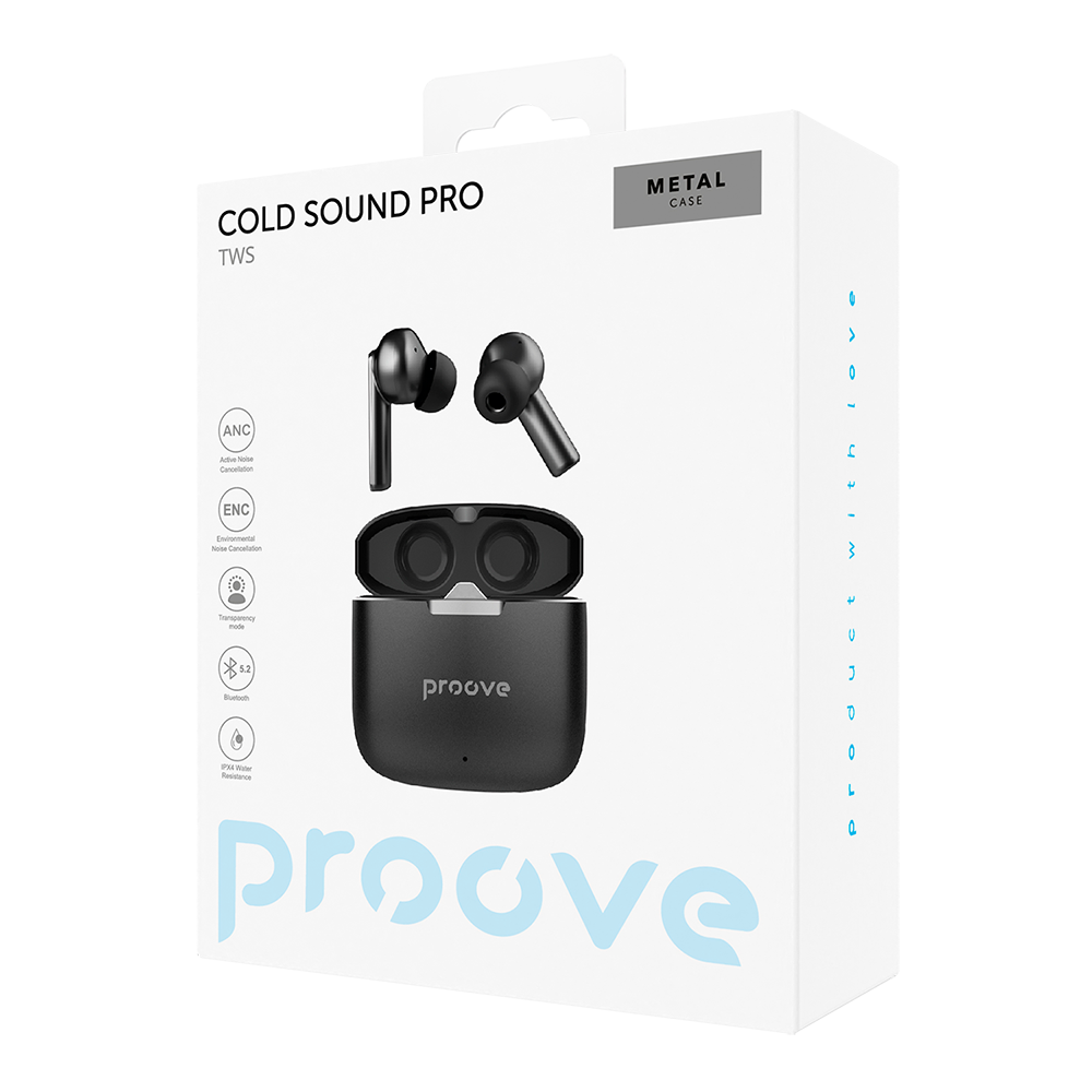 Proove s�uchawki bezprzewodowe Cold Sound Pro z ANC czarne / 5
