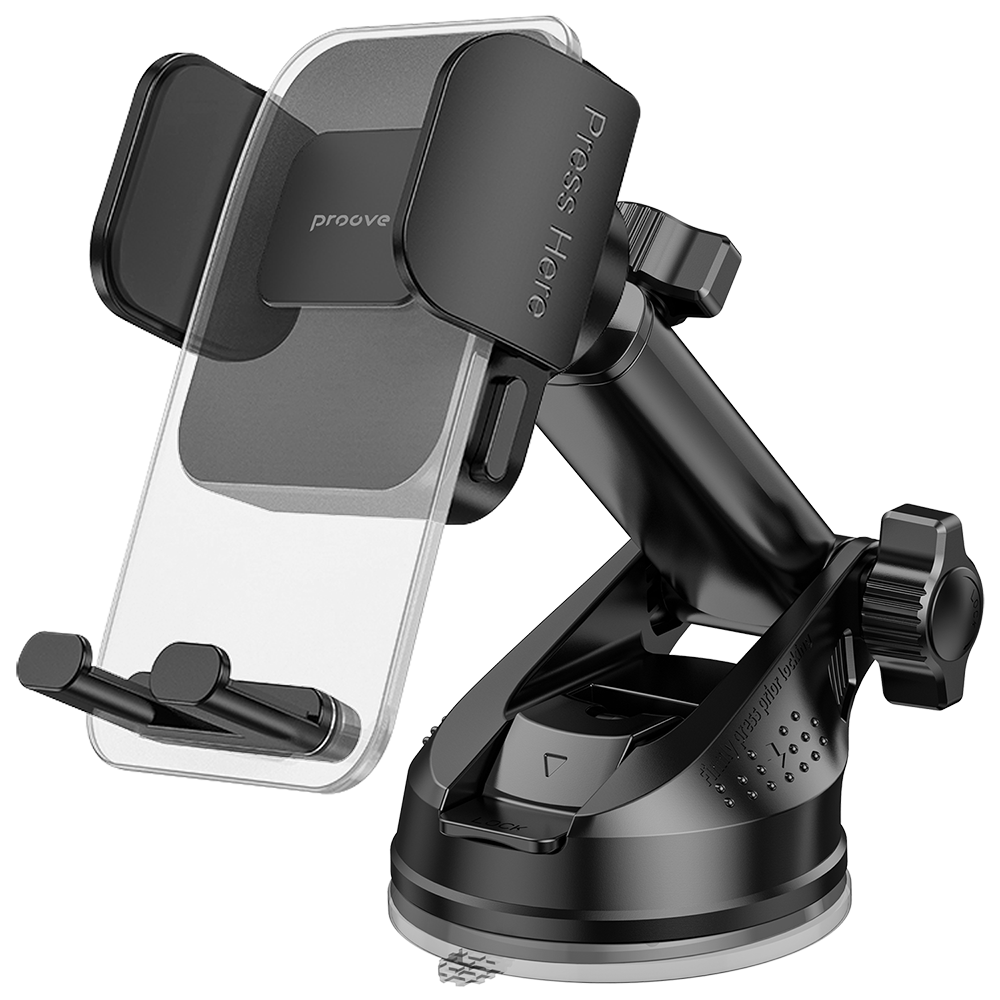 Proove Uchwyt Samochodowy Crystal Clamp Plus z Przyssawk� czarny