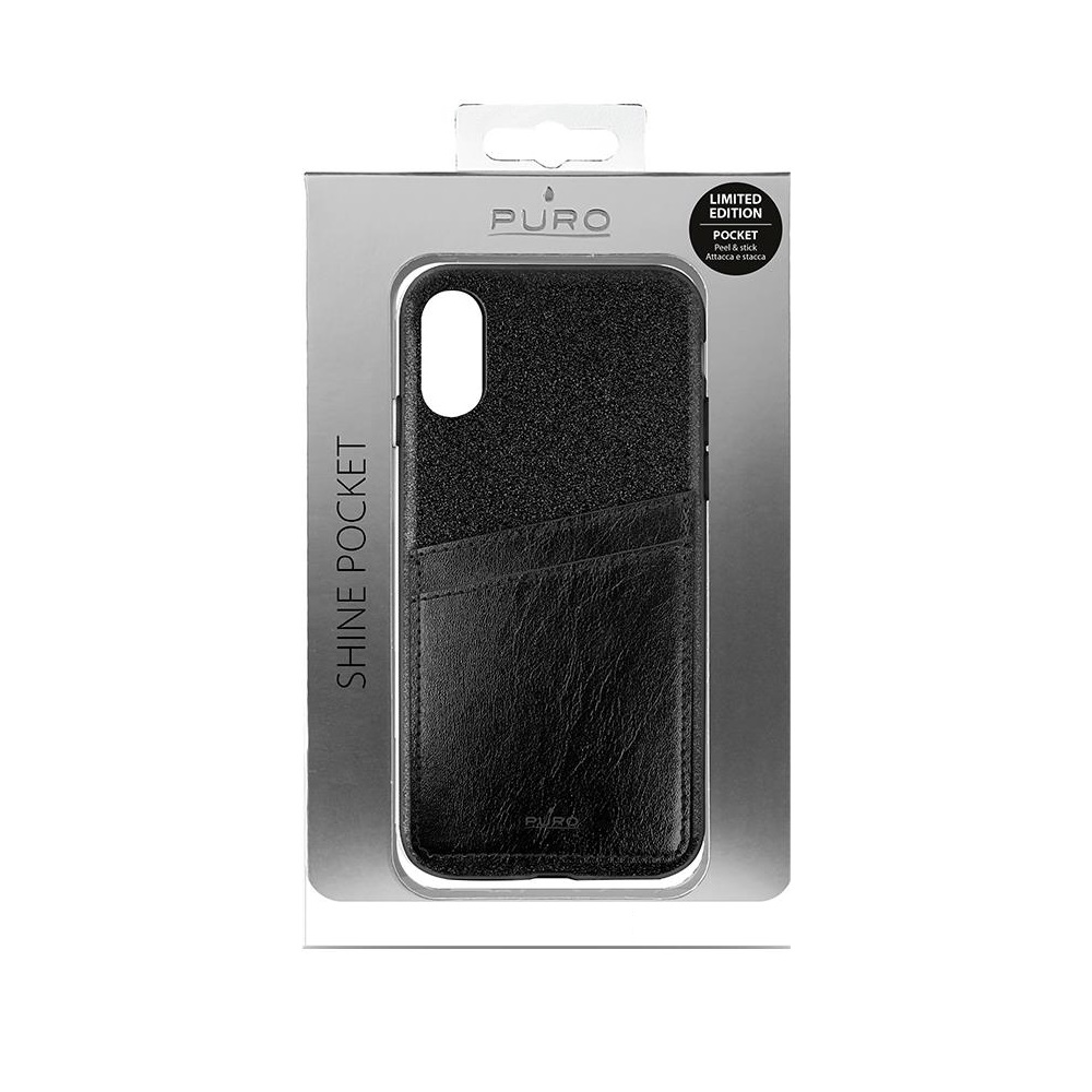 Puro nak�adka Shine Pocket czarna Apple iPhone X / 2
