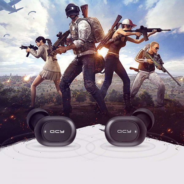 QCY s�uchawki Bluetooth T1S (T2C) TWS czarne / 3