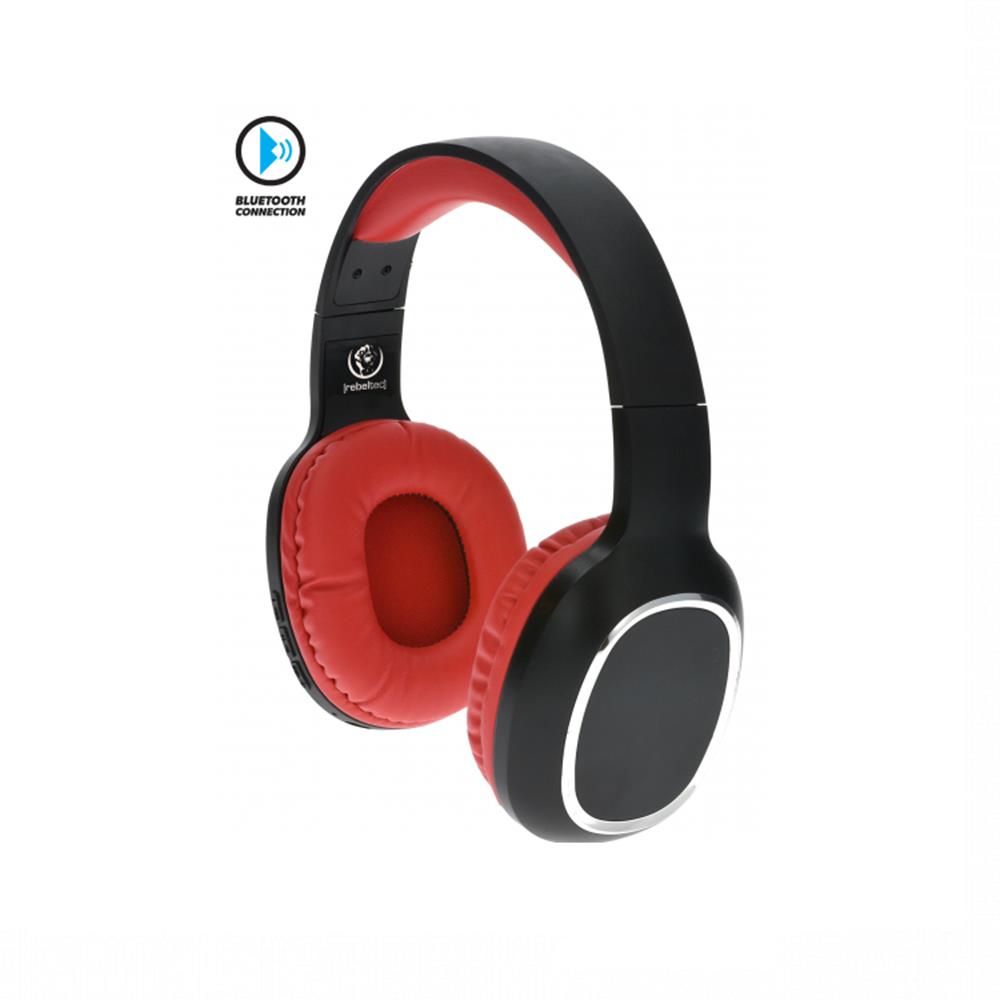 Rebeltec s�uchawki bezprzewodowe nauszne Wave czerwono-czarne