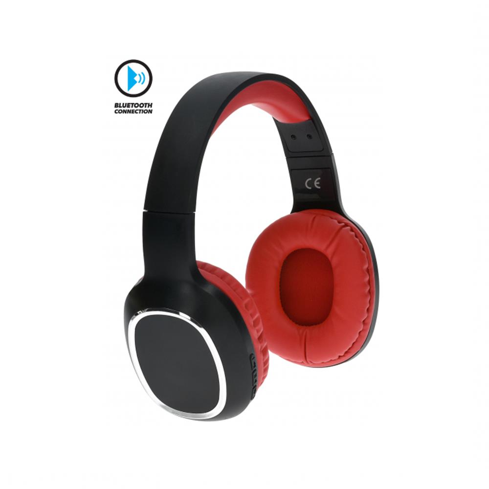 Rebeltec s�uchawki bezprzewodowe nauszne Wave czerwono-czarne / 2