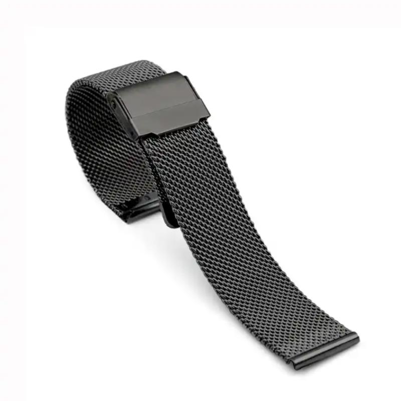 Regulowany pasek ze stali nierdzewnej do zegarka/smartwatch 22mm, BLACK/CZARNY / 2