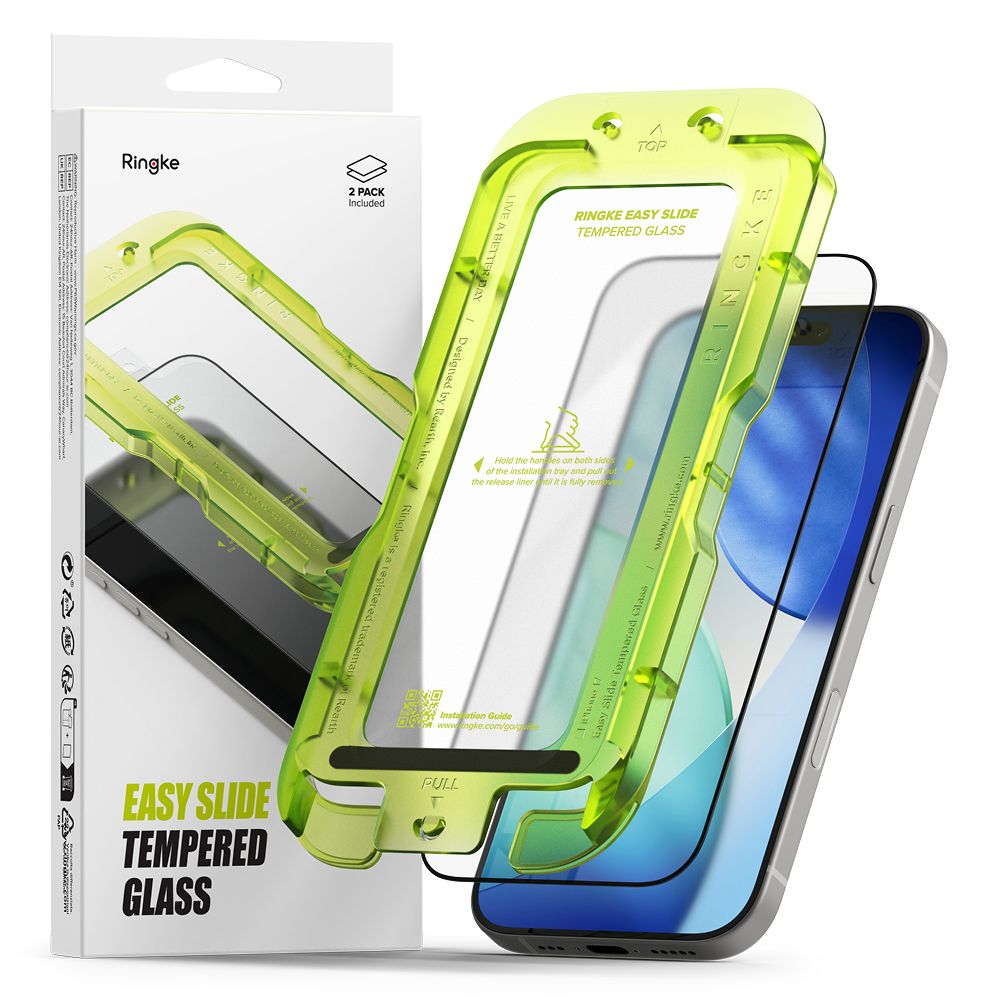 Ringke Easy Slide 2-pack czarne Apple iPhone 17