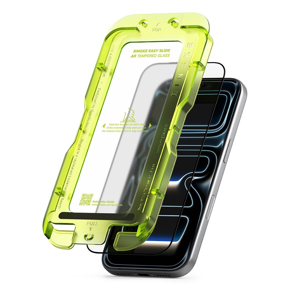 Ringke Easy Slide Anti Reflective Tempered Glass czarne Apple iPhone 17 Pro Max / 2