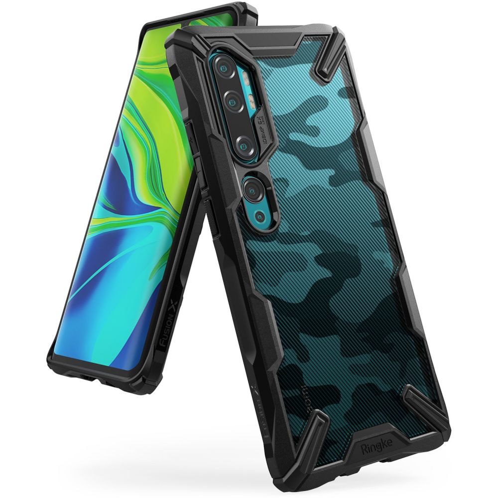Ringke Fusion X Camo Czarne Xiaomi Mi Note 10