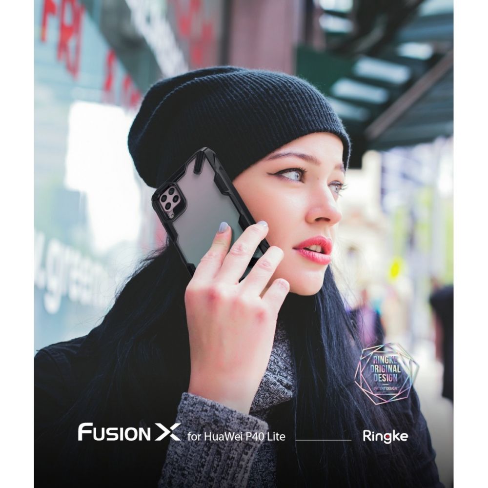 Ringke Fusion X Camo Czarne Huawei P40 Lite / 3
