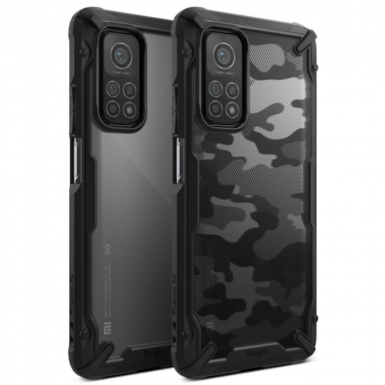 Ringke nak�adka Fusion X czarna Xiaomi POCO F3