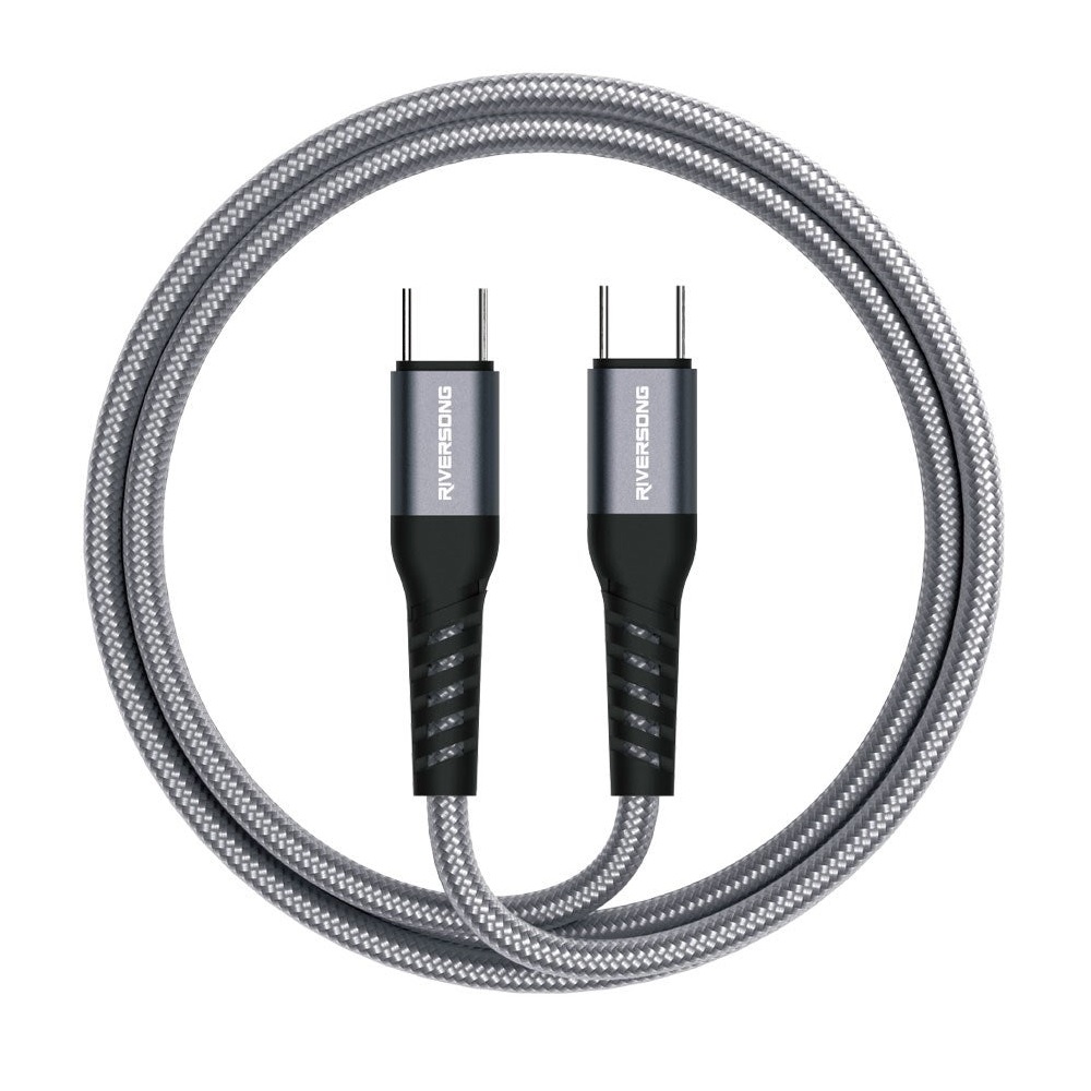 Riversong kabel Hercules C6 USB-C - USB-C 2m 100W szary CT51