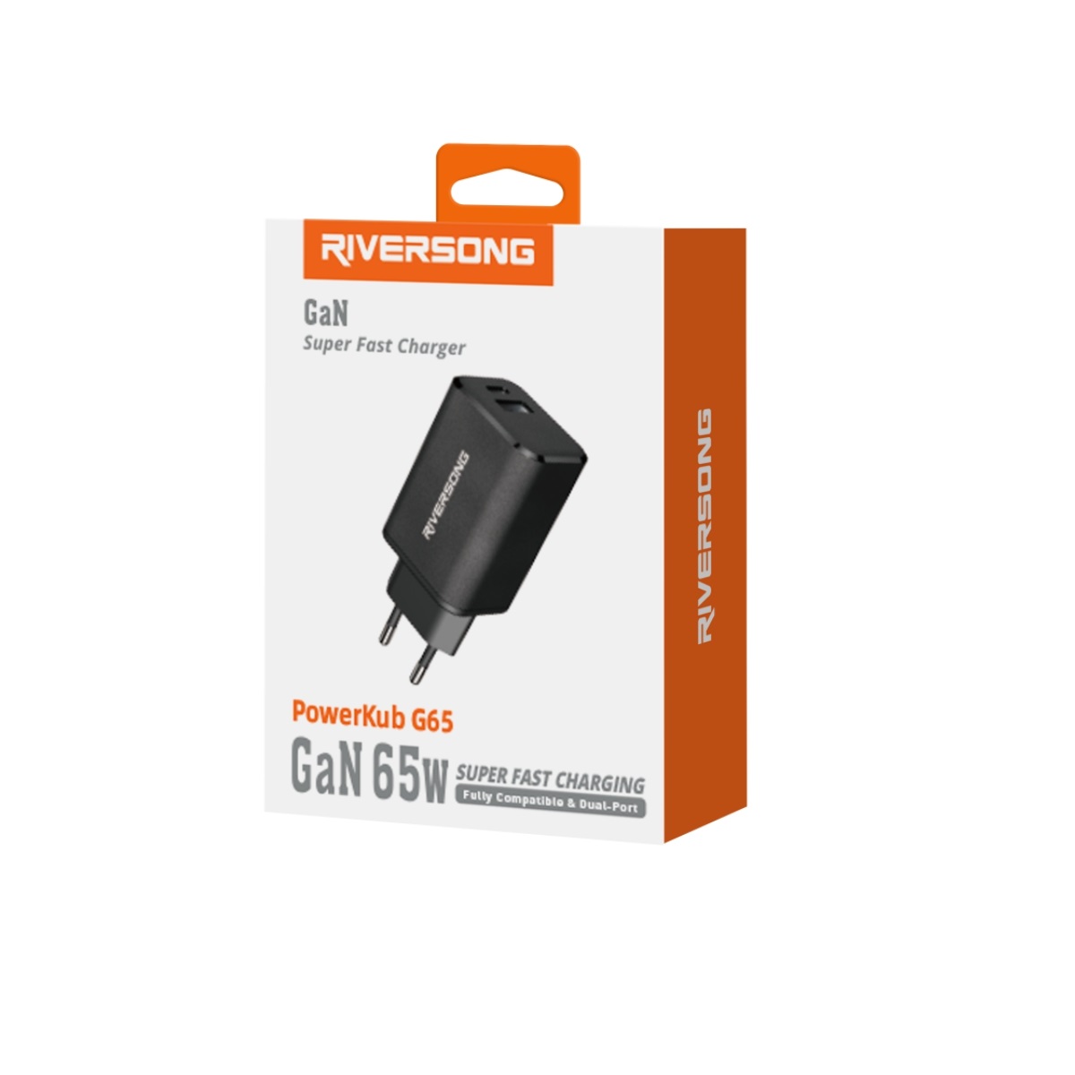 Riversong �adowarka sieciowa PowerKub G65 65W 1x USB 1x USB-C czarna AD96-EU / 4